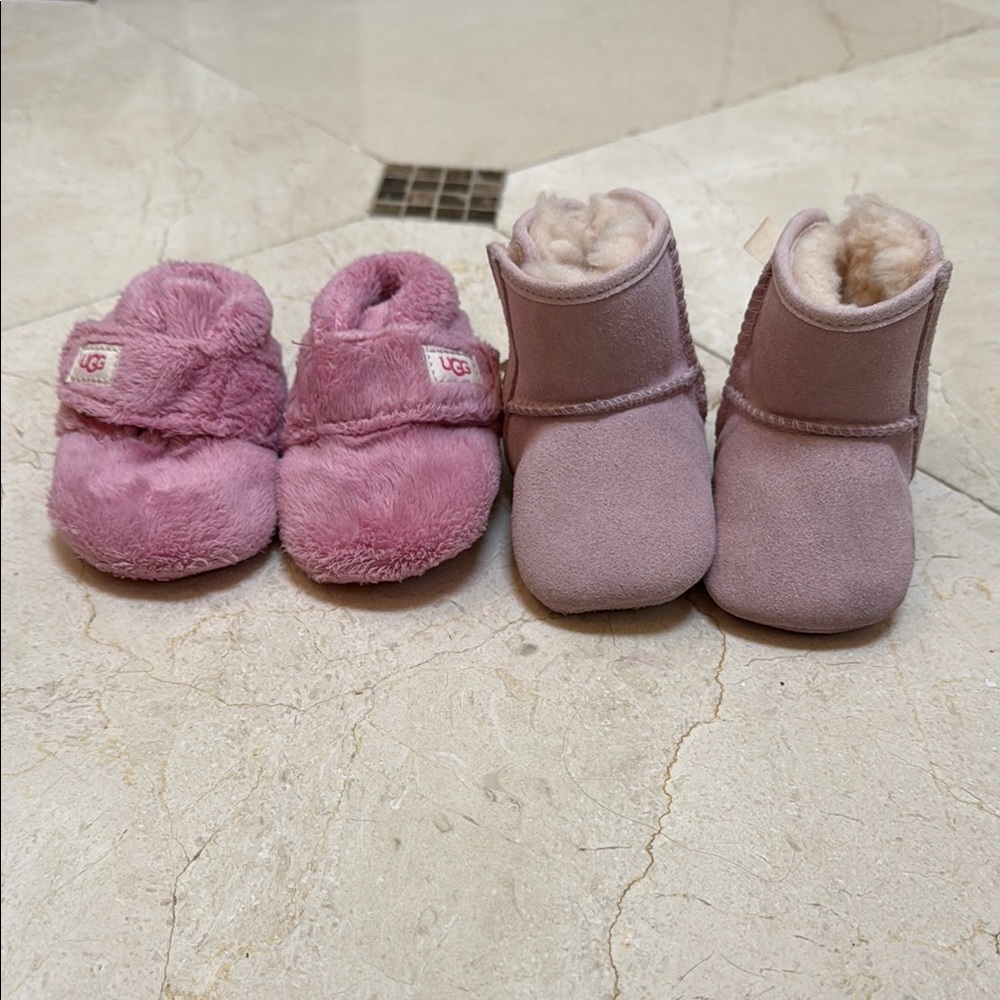UGG Pink Baby Booties Bundle